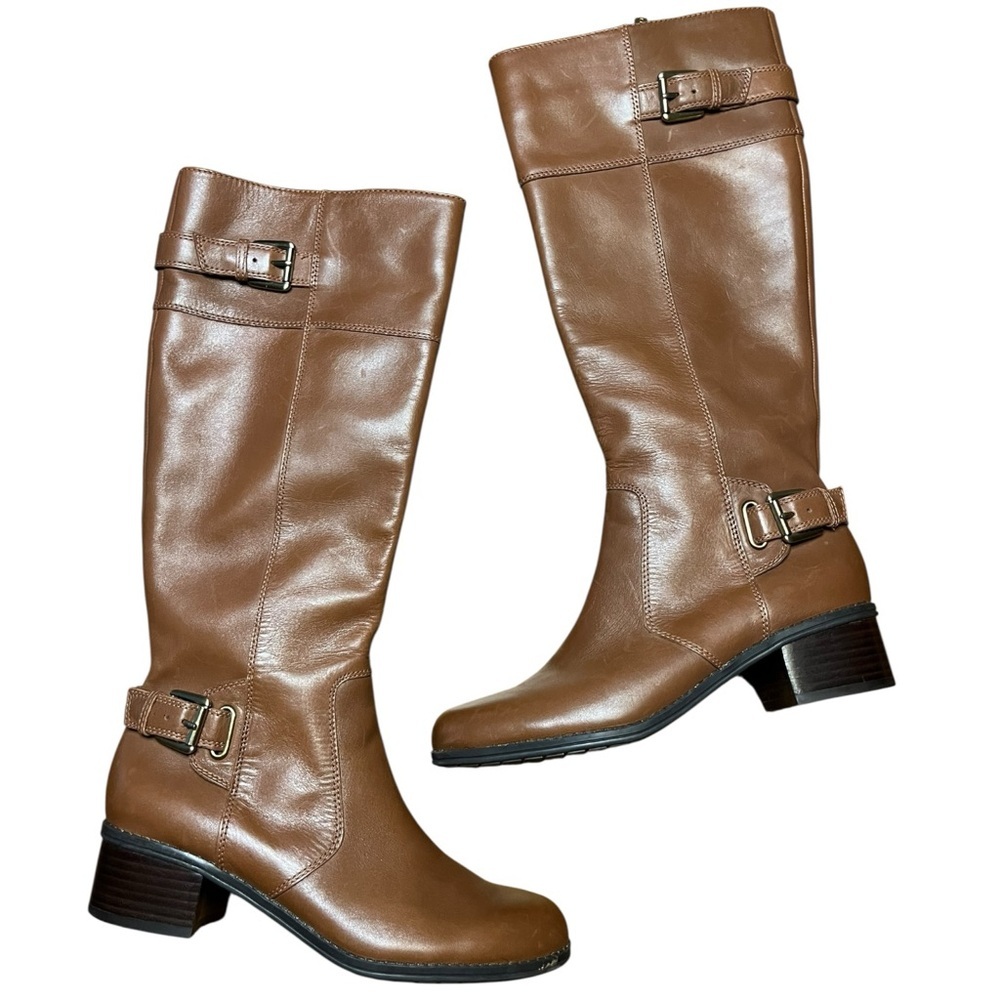 Bandolino Castin Brown Leather Riding Boots